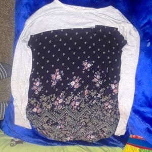 Black & Grey floral long sleeve from rewind.